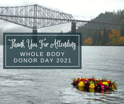 Wreath floating in Columbia River